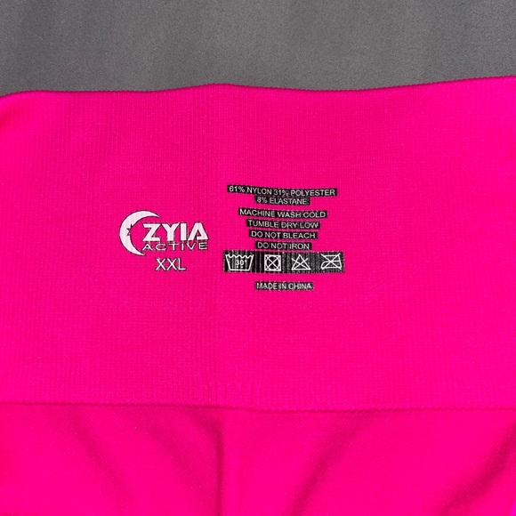 ZYIA Hot Pink Seamless Hustle Shorts XXL, 5” inseam hi waist - Picture 4 of 8